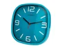 Q-connect Reloj de Pared Redondo Plástico Azul 30 cm Movimiento Silencioso