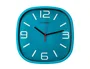 Q-connect Reloj de Pared Redondo Plástico Azul 30 cm Movimiento Silencioso