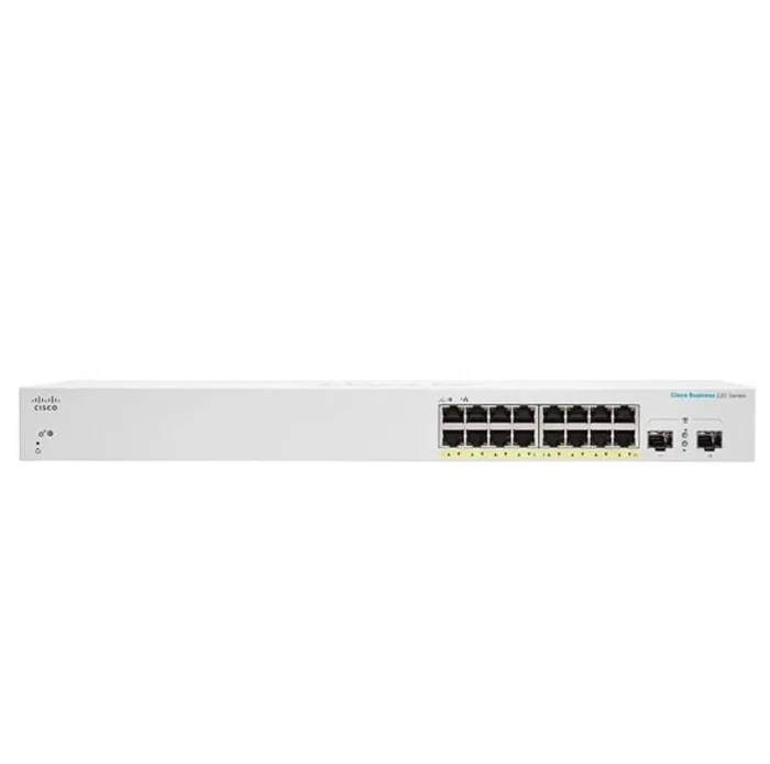Cisco CBS220-16P-2G Smart 16-Port GE PoE con 2 ranuras SFP