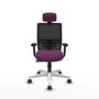 PIQUERAS Y CRESPO Silla de oficina Yunquera con mecanismo Sincro, Morado y Negro