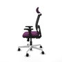 PIQUERAS Y CRESPO Silla de oficina Yunquera con mecanismo Sincro, Morado y Negro