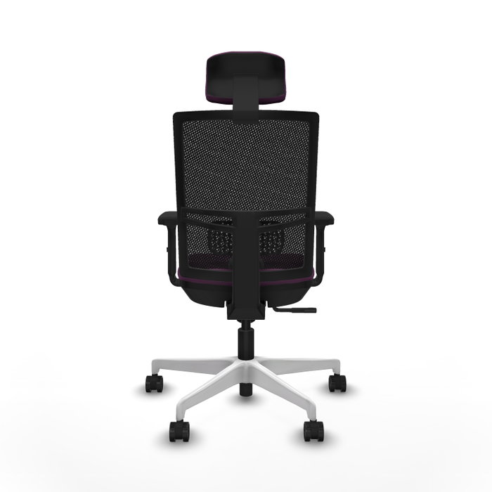 PIQUERAS Y CRESPO Silla de oficina Yunquera con mecanismo Sincro, Morado y Negro