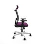 PIQUERAS Y CRESPO Silla de oficina Yunquera con mecanismo Sincro, Morado y Negro