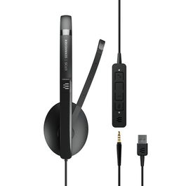EPOS Auriculares ADAPT 100 Series On-Ear, Conexión USB y Jack 3.5mm, Optimizados para UC, Color Negro