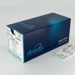 Atramat Seda 3-0 Aguja Triangular 1/2 26 mm Hilo 75 cm Negro 12 Unidades