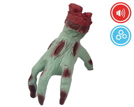 Halloween Mano Decorativa con Sonido y Movimiento Automático - Decoración Terrorífica para Fiestas y Pasajes del Terror