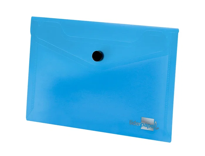 Liderpapel Carpeta Dossier con Broche Azul Translúcido DIN A7