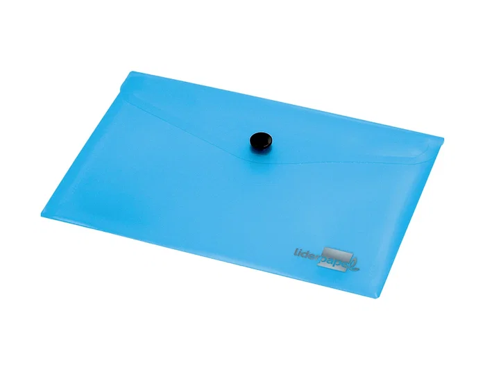 Liderpapel Carpeta Dossier con Broche Azul Translúcido DIN A7