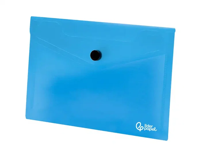 Liderpapel Carpeta Dossier con Broche Azul Translúcido DIN A7 Liderpapel Carpeta Dossier con Broche Azul Translúcido DIN A7
