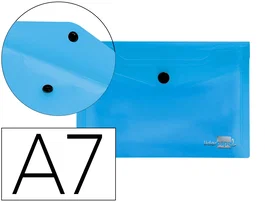 Liderpapel Carpeta Dossier con Broche Azul Translúcido DIN A7