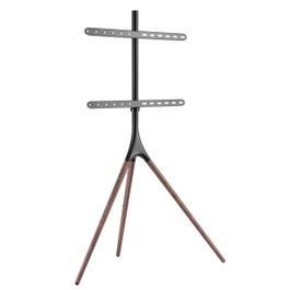 Techly Soporte de trípode para TV LED/LCD 45-65 pulgadas, madera y metal, negro y marrón