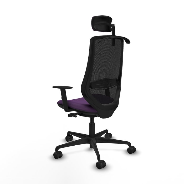 PIQUERAS Y CRESPO Silla de oficina Mardos con mecanismo Sincro/Traslack Morado y Negro