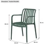 SOLARIA Sillas de Jardín Apilables, Juego de 4, Polipropileno Reforzado, 55 x 58 x 81 cm, Verde