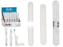 Berilo Porta Cepillos de Dientes Transparente Plástico Polipropileno 20 x 2 x 3 cm (Set de 48)