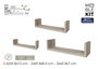 Moblekit Set de 3 Estantes Flotantes Roble