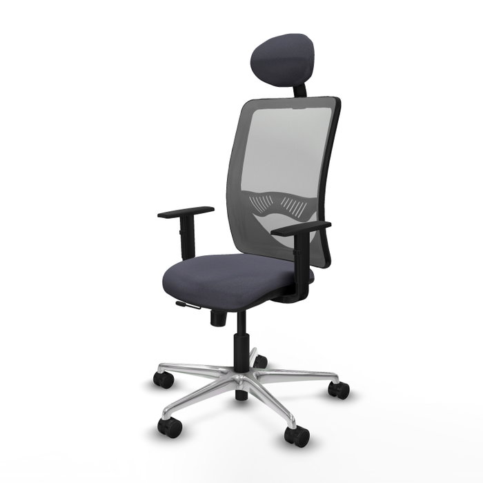 PIQUERAS Y CRESPO Silla de oficina Zulema con mecanismo Sincro/Traslack, Gris