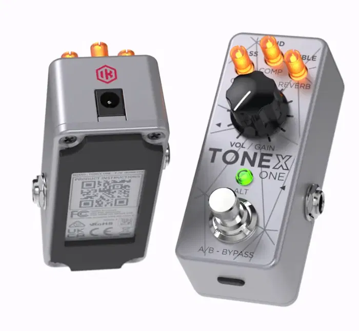 IKMULTIMED Pedal X One para Bajo Bass Edition, 20 Preajustes de Amplificadores Legendarios y Efectos Integrados, Diseñado y Fabricado en Italia