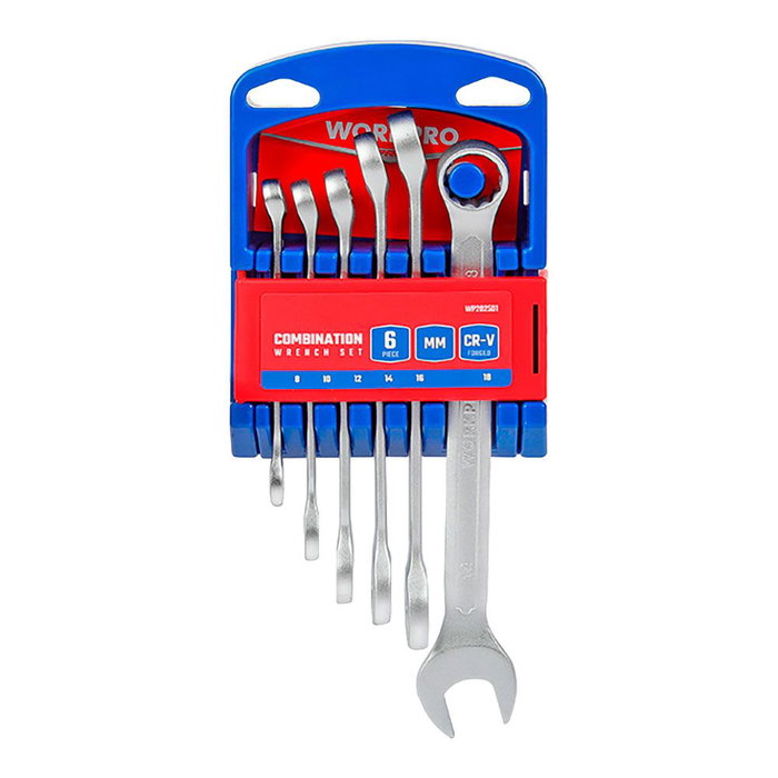Workpro Juego de 6 llaves combinadas 8-18 mm