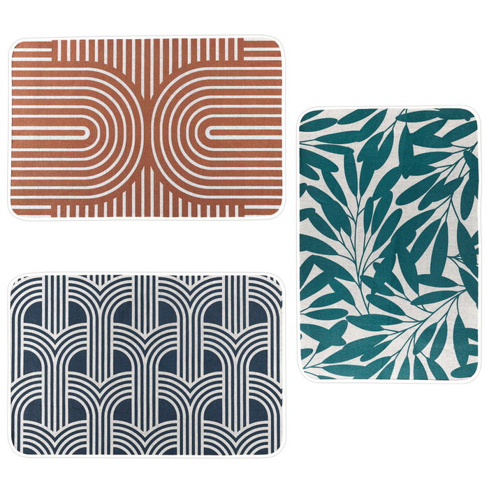 Je cherche une Idee Felpudo Interior Antideslizante 45x60 cm Modelos Surtidos Verde Azul Terracota