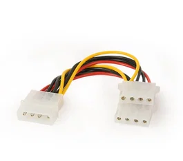 Gembird Cable de alimentación 5.25 Molex a doble Molex 0.15 m CC-PSU-1
