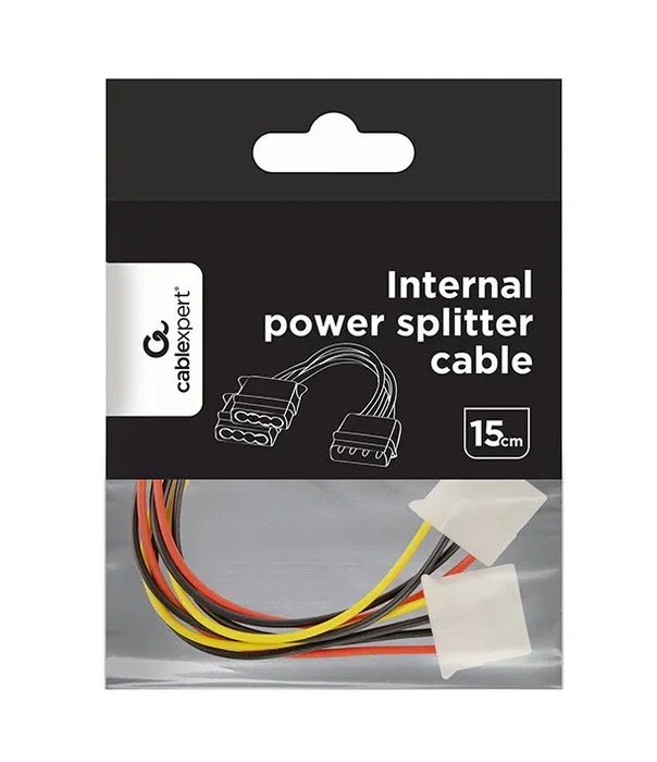 Gembird CC-PSU-1 cable de alimentación Molex de 4 pines macho a doble Molex hembra