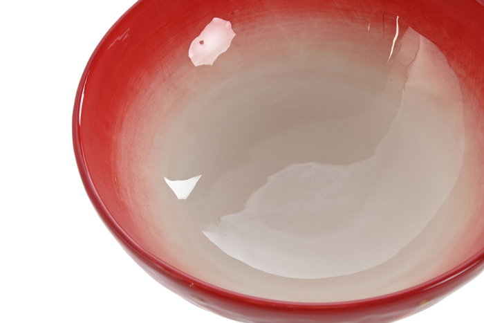 DKD Home Decor Bol de Gres Fresa Rojo 19,3x19,3x7 cm DKD Home Decor Bol de Gres Fresa Rojo 19,3x19,3x7 cm