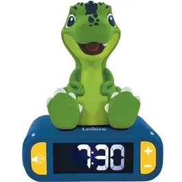 Lexibook Despertador Digital Dinosaurio 3D LEXRL800DINO con Luz y Efectos de Sonido