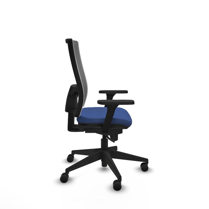 PIQUERAS Y CRESPO Silla de oficina Horna con mecanismo Sincro, Azul marino y Gris