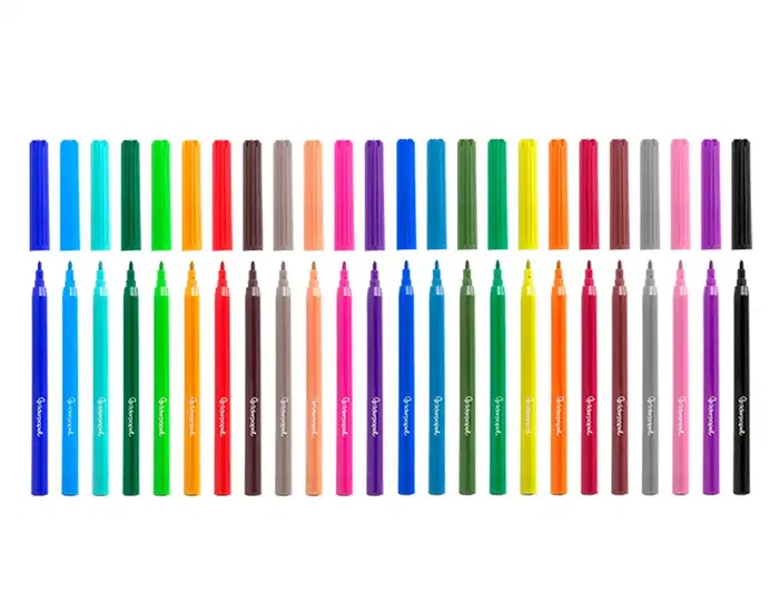 Liderpapel Rotulador Slim Caja 24 Unidades Colores Surtidos Punta Fina 2mm Tinta Lavable Liderpapel Rotulador Slim Caja 24 Unidades Colores Surtidos Punta Fina 2mm Tinta Lavable