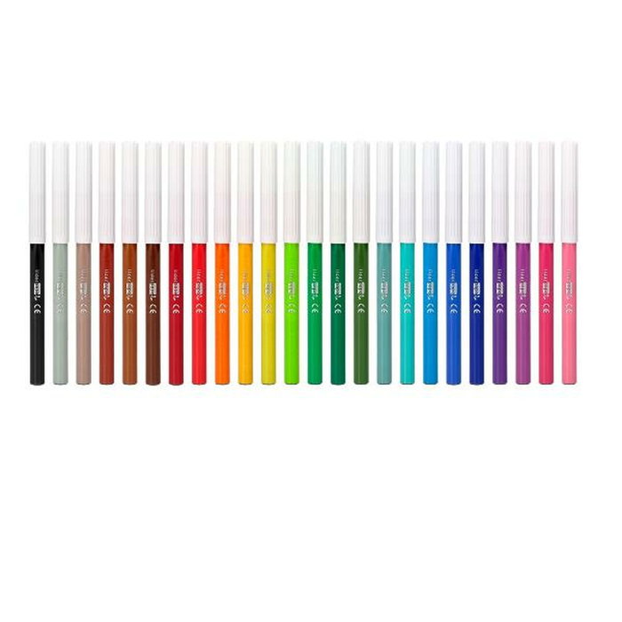 Liderpapel Rotulador Slim Colores Surtidos Caja de 24 Unidades