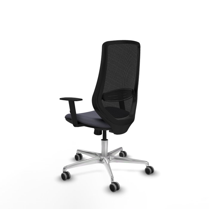PIQUERAS Y CRESPO Silla de oficina Mardos con mecanismo Sincro, Gris oscuro y Negro