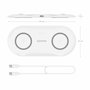 Aisens Base de Carga Inalámbrica ASCH-15W2WC059-W, 15W, 2 en 1 para Móvil y Auriculares, Blanco