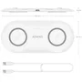 Aisens Base de Carga Inalámbrica ASCH-15W2WC059-W, 15W, 2 en 1 para Móvil y Auriculares, Blanco