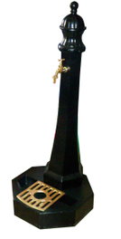 OXIRON Fuente de Jardín con Bambú, Grifo de Latón y Base