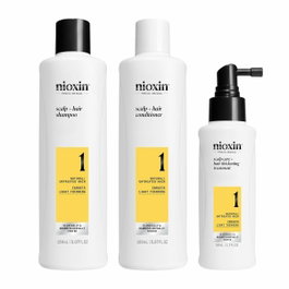 Nioxin Sistema 1 Kit de Tratamiento para Cabello Natural con Debilitamiento Leve