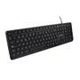 V7 KU350ES - Teclado Español con Cable USB, Diseño Universal Completo Negro, 2 Años Garantía, Resistente a Salpicaduras, Teclas Multimedia