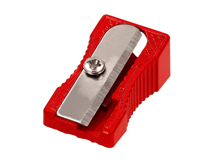 Liderpapel Sacapuntas Metálico Forma Cuña 1 Uso Color Rojo