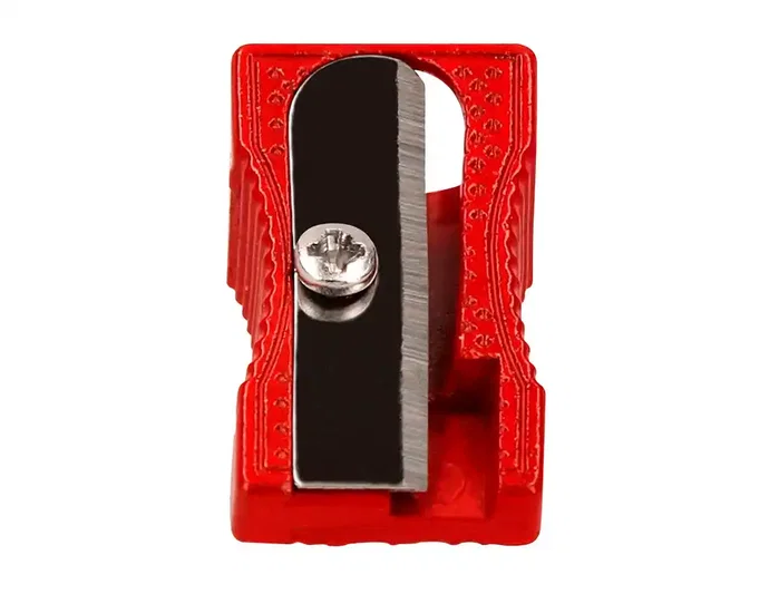 Liderpapel Sacapuntas Metálico Cuña Rojo