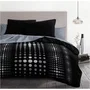 Home Linge Passion Cubierta nórdica de microfibra Steevy décima 240x260 cm negro con 2 fundas de almohada 63x63 cm, para la pasión del hogar