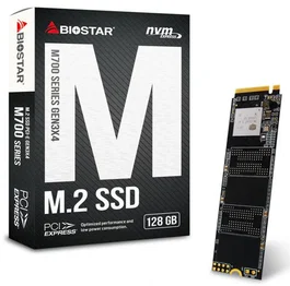 Biostar M700 SSD 128GB NVMe M.2 2280 PCIe 4.0, Lectura 1850MB/s, Escritura 950MB/s, para PC y Portátil