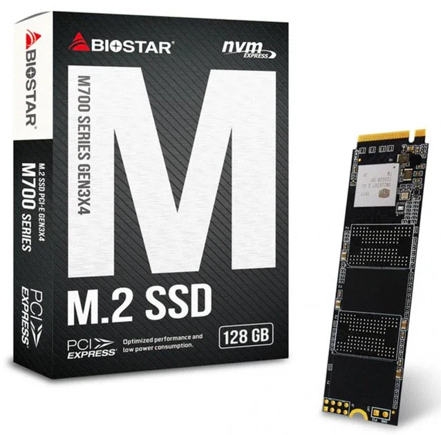Biostar M700 SSD 128GB NVMe M.2 2280 PCIe 4.0, Lectura 1850MB/s, Escritura 950MB/s, para PC y Portátil