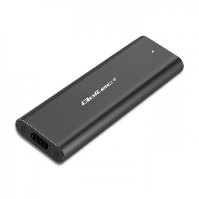 QOLTEC Carcasa de disco M.2 USB 3.1 Gen 2 en aluminio grafito