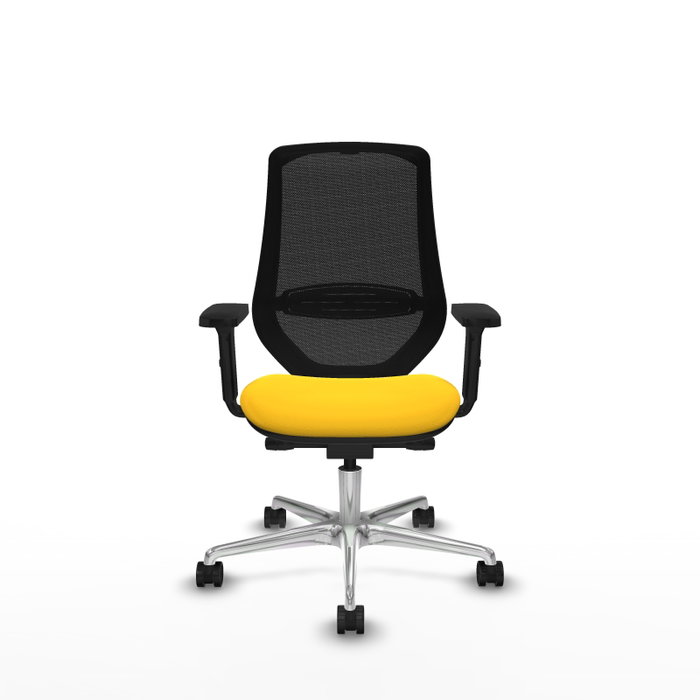 PIQUERAS Y CRESPO Silla de oficina Mardos con mecanismo Sincro/Traslack Amarillo y Negro