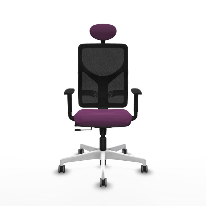 PIQUERAS Y CRESPO Silla de oficina Motilla con mecanismo Sincro/Traslack, Morado y Negro