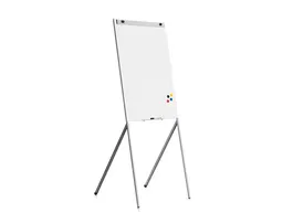 Rocada Pizarra Blanca Lacada Magnética Metálica para Conferencias con Brazo Extensible Lateral para 2 Hojas 68x104 cm