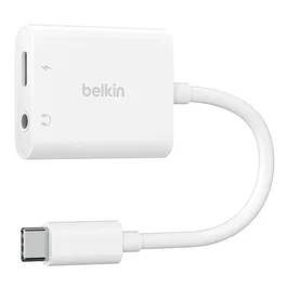 Belkin RockStar Adaptador de Audio 3,5mm y Carga USB-C 60W Blanco NPA004btWH