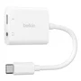 Belkin RockStar Adaptador de Audio 3,5mm y Carga USB-C 60W Blanco NPA004btWH