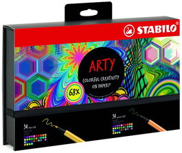 Stabilo Estuche Rotuladores Pen 68/88 Arty Line Hero de 68 unidades surtidas, punta fina 1 mm