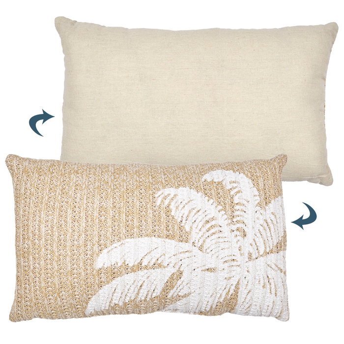Home Deco Factory Cojín Decorativo Palmera Colección Mirage 30x50 cm Poliéster