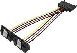 Vention Cable de Alimentación SATA Macho a 2x SATA Hembra 0,15 m Negro KDBBB